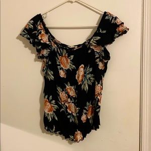 off-the-shoulder shirt